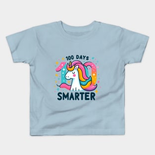 100 days smarter, proud unicorn Kids T-Shirt